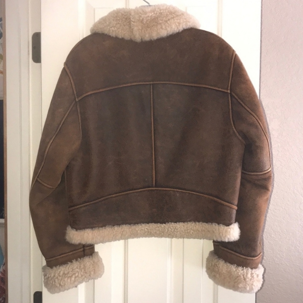 Us Armed Forces Aviator Shearling Jacket - image 3
